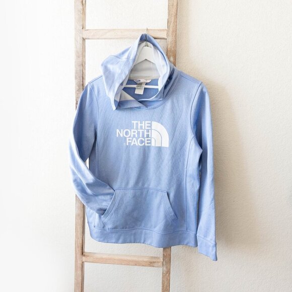 THE NORTH FACE HALF DOME HOODIE SZ M LIGHT BLUE LAVENDER PERIWINKLE - Picture 1 of 5